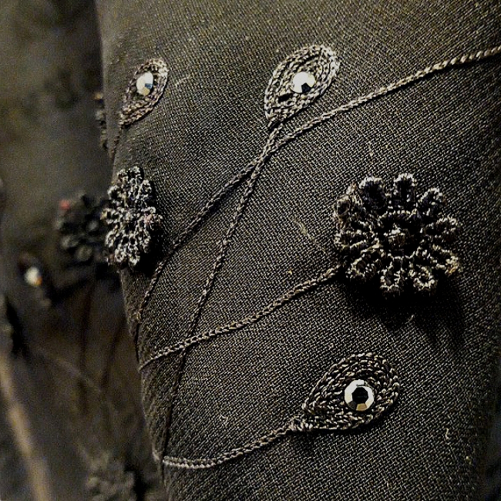 sheer scarf and wrap for new years  cooling effect embroided dainty soft botanic - Picture 4 of 13